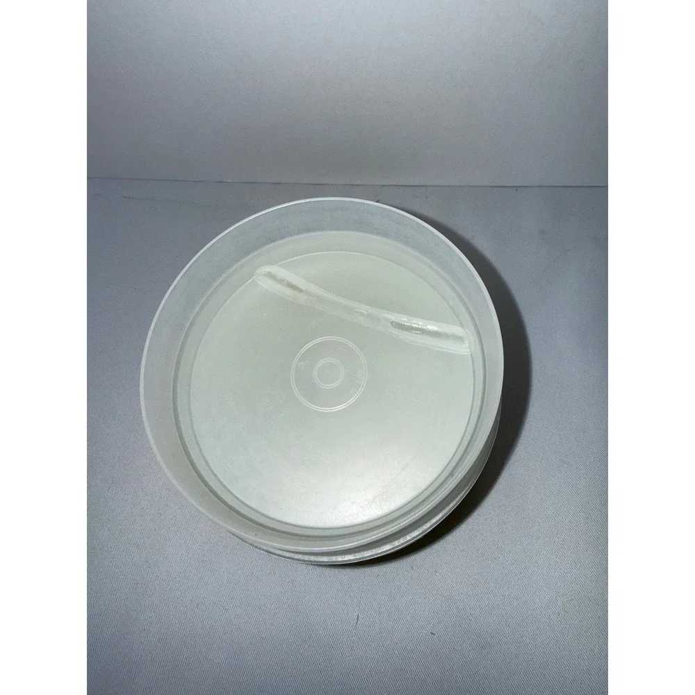 Tupperware Frosted Clear Stackable Bowls Set of 4 with 1 Lid Replacement Pieces